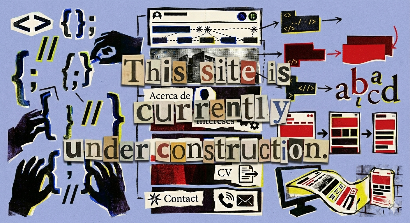 Collage-style visual composition reading 'This site is currently under construction'